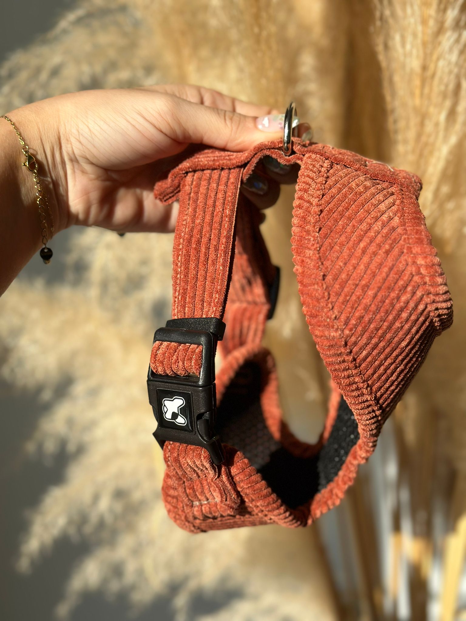 Dogness Kiremit Kadife Göğüs Tasması